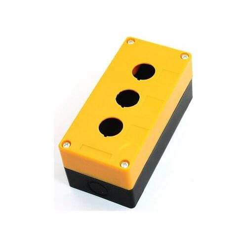22mm 0.9" Diameter 3 Pushbutton Hole Pendant Control Station Box Housing