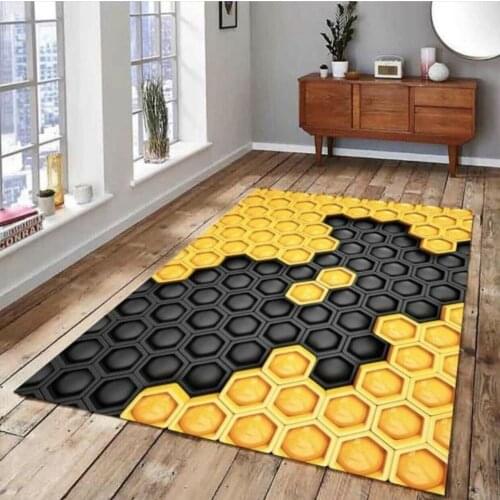 Honeycomb Patterned Carpet ,Non Slip Floor Carpet,Teens Carpet,Turkish Rug