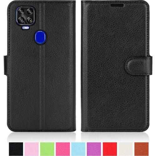 JONSNOW Wallet Leather Case for ZTE Blade V2020 Pure Color PU Leather Cover for ZTE Blade V2020 6.53" Cases Capa Fundas