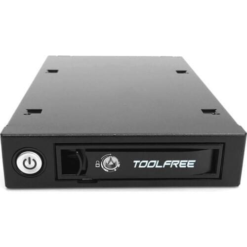 TOOLFREE Metal 2.5 inch SATA/SAS 6Gbps Floppy Drive Bay Hard Drive Extraction Box w/ Power Switch For 5-15mm 2.5" SATA/SAS HDD