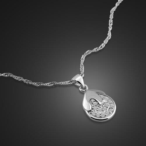 Cute 100% 925 Sterling Silver Necklace For Women Apple Fruit Choker Pendant Necklace Elegant Fashion Jewelry Gifts