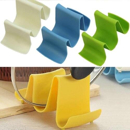 Multifunctional Creative Plastic Kitchen Wave Shape Pot Cover Lid Shell Stand Holder Racks Spoon Storage Rack Kitchen Utensils