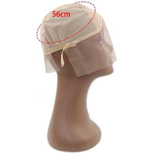 Soft Lace Front Wig Cap, Wig Base Hairnet with Adjustable Strap Hairnets , Beige