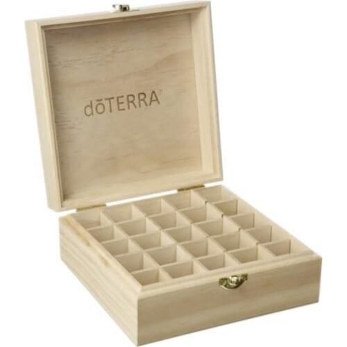 25 Slots Wooden Essential Oils Box Store 5/15ml Volume Essential Oil Bottle Organizer Manual Polishing Protect Essential Oil Box
