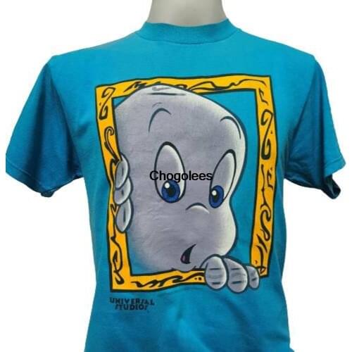 Authentic Vintage Casper Movie Shirt Blue Color Made in USA Universal Studio
