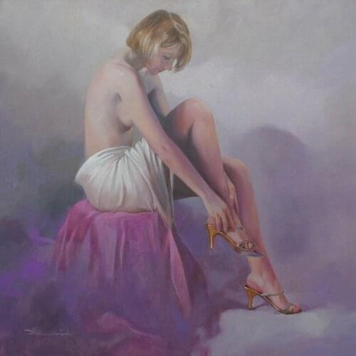 Free shipping impressionist sexy girl nude art canvas prints oil painting printed on canvas wall art decoration picture