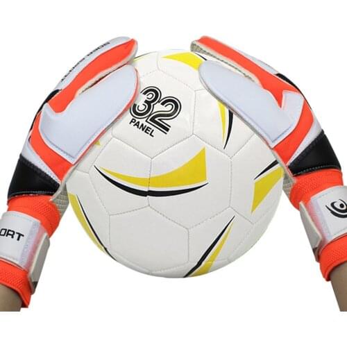 Professional Hand Protection Goalkeeper Double Protect Soccer Goalie Gloves Full Finger Children Kids Wearable Anti-Slip