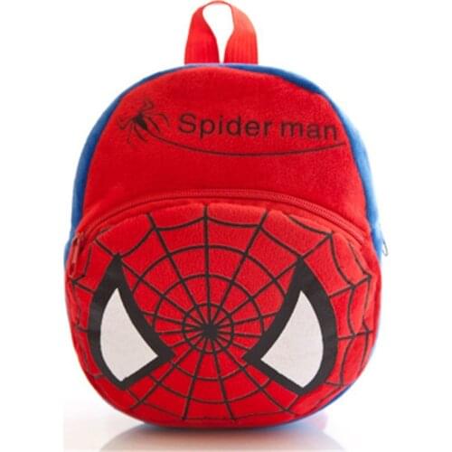 Disney Marvel Anime Plush Backpack The Avengers Spiderman Iron Man Mickey Mouse Figure Childrens School Bag Baby Cartoons Pack