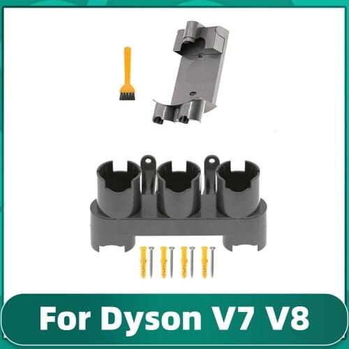 Storage Holder&Pylons Charger Hanger Base Parts for Dyson V7 V8 wireless Vacuum Cleaner washable save space grey plastic