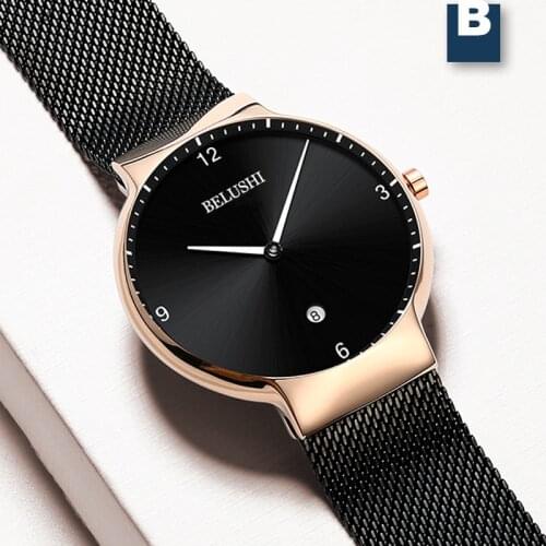 Relogio Masculino ® Mens Watch Luxury Ultra-thin Watch Men Women Steel Mesh Belt Fashion Watch Monte Homme Clock Reloj Hombre