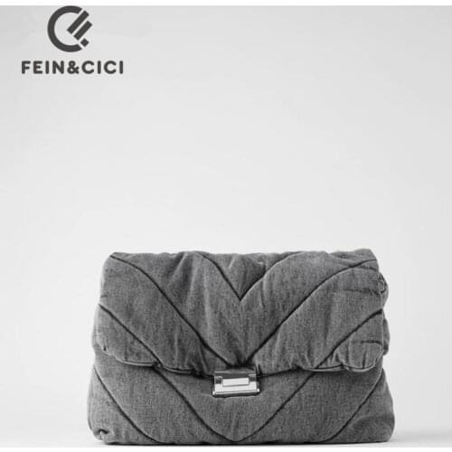 Luxury designer jeans bags women denim chain crossbody bags for women 2020 autumn new handbags shoulder bags messenger female