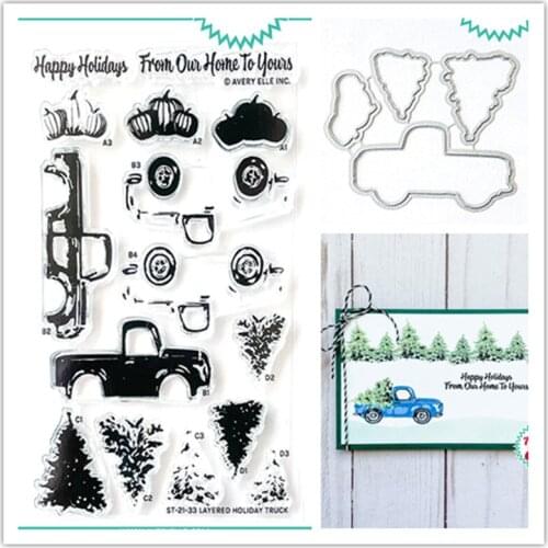 Happy Holiday Metal Cutting Dies for DIY Scrapbooking Photo Album Paper Cards Decorative Craft Embossing Card Metal Die Stamps