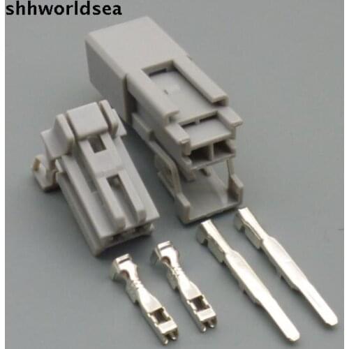Shhworldsea 5/30/100sets 2.2mm kit 2way 2pin wire harness auto connector 6098-0239 6098-0240 car socket for nissan
