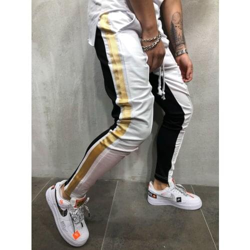 QNPQYX Streetwear Sweatpants Causal Sportswear Pants Men Tracksuit Black White Mens Hip Hop Sweatpants Trousers For Men Joggers