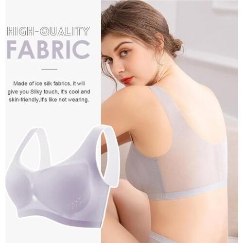 Ultra-thin Ice Silk Seamless Bra Soft Ultra Thin Underwear No Rims Gather Breathable Vest-style Latex Bra Dropshipping