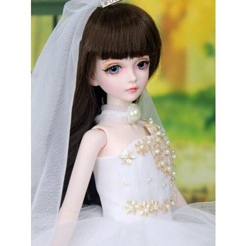 [wamami] 400# White Sequin Dress / Wedding Dress For 1/4 1/3 SD DOD AOD DZ BJD Doll