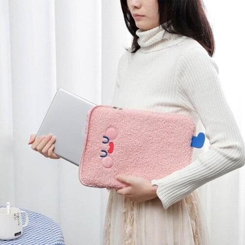 Tablet Protect Pouch Bag Case Sleeve Cute Cartoon Plush Laptop Cover Pocket