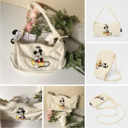 Disney New Mickey Mouse anime print womens shoulder bag ladies girl messenger bag female Light handbag mobile phone coin purse