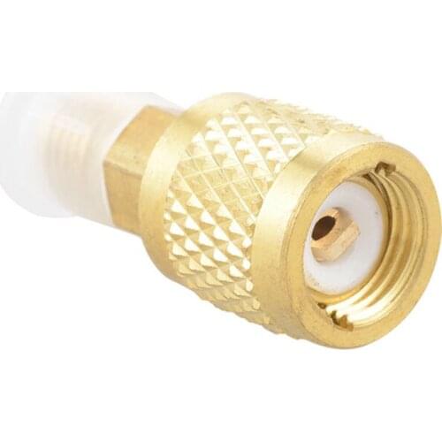 1PC R410a Brass Adapter Joints 1/4" Male To 5/16" Female Charging Hose To Pump