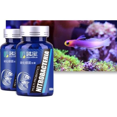 100Pcs/Bottle Aquarium Nitrifying Bacteria Concentrated Capsule Fish Tank Pond Cleaning Fresh Water Supplies
