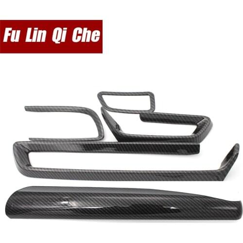 5pcs Abs Car Front Air Condition Outlet Vent cover sticks Garnish Cover Frame Lamp Trim for Honda FIT 2014-2019