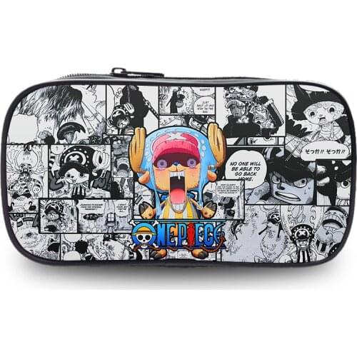 Luffy Chopper Law Anime Wallet 8 Inch Pencil Case School Supplies Stationery Storage Bag Boys Girls Gifts