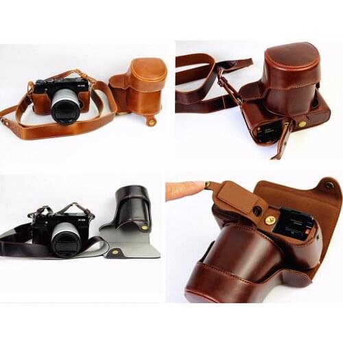 PU leather Digital camera case bag cover pouch for Fuji Fujifilm XE-1 X-E1 XE1 X-E2s XE2 18-55mm Camera Accessories