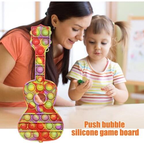 Children Fun Pressure Reduction Toy Simple Push Bubbles Anti-anxiety Desktop Fidgeting Puzzle for Attention Training
