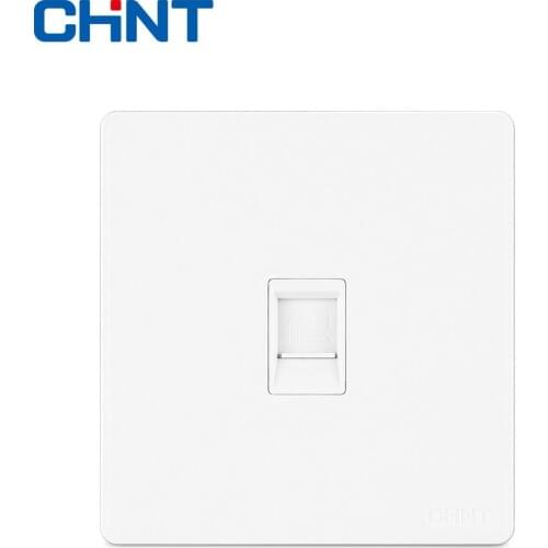 CHINT Electric Internet Socket Wall Switch Socket NEW2D Ivory White Panel Switch Computer Socket