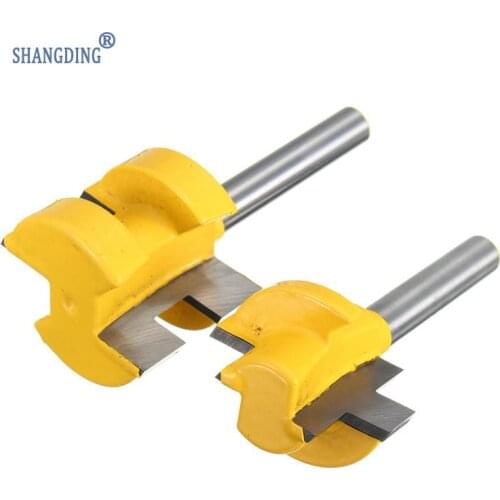 2Pcs/Set 1/4 Inch Shank Tongue Groove Router Bit +1/4" Shank Groove router bit Wood Woodworking Cutting Tools