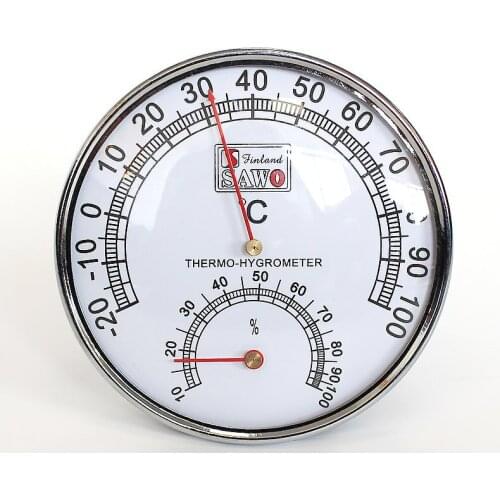 Sauna Bath Outdoor-Used And Indoor Metal-Case Sauna Temperature Hygrometer