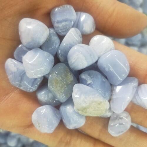 Blue Chalcedony Crystal azurlite Gravel DIY House Decoration Flowerpot Aquarium Ornamental Fish Tank FengShui