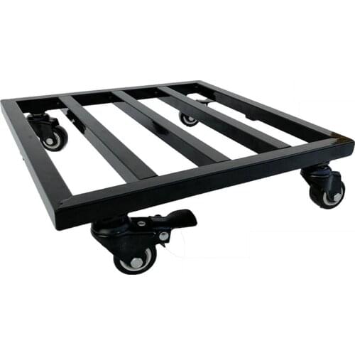 HQ 100KGS Bearing Metal Transport Trolley Moving Trolley Platform Cart with Brake and Casters for Flowerpot Sundries Items Dolly