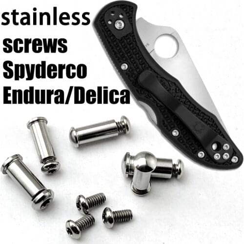 Custom Made Stainless Screw For Spyderco Delica&Endura Knife Handle Screw Folding Knife Parts Make Accessories