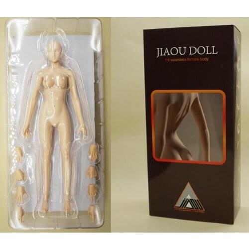 JIAOU DOLL 1/6 FeMale soft silicom body DIY Collectible Action Figure Mannequin female joint doll encapsulated ferrite