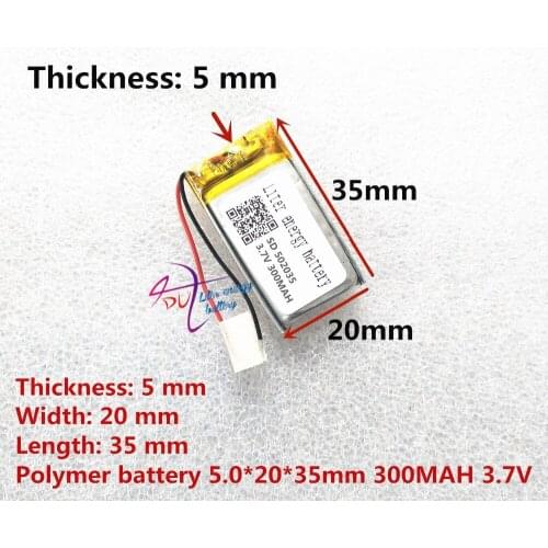 Liter energy battery 3.7V polymer lithium battery 052035 502035 MP3 recording pen point reading pen special 300MAH