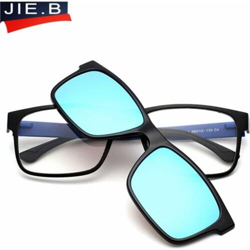 TR90 Eyewear Frames Men Women Eyeglasses Frame Glasses Men Optical Spectacle Clip-on Polarized Sunglasses Mens oculus de grau