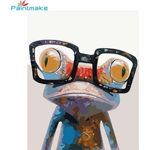 Paintmake Animal DIY Painting By Numbers Drawing Kits cartoon Oil Hand Painted On Canvas For Home Decor Art Picture