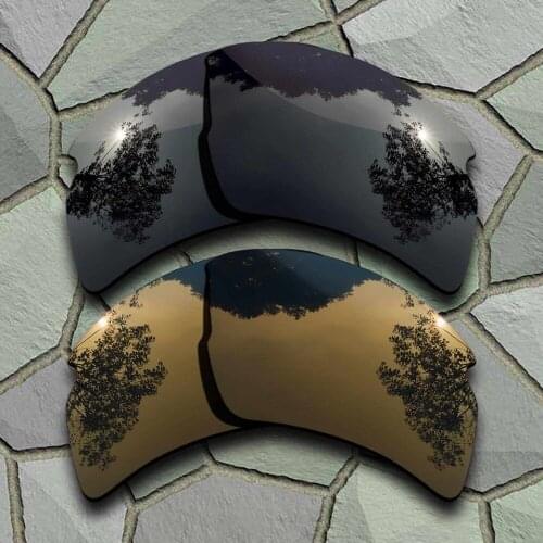 Grey Black&Bronze Copper Sunglasses Polarized Replacement Lenses for Oakley Flak 2.0 XL