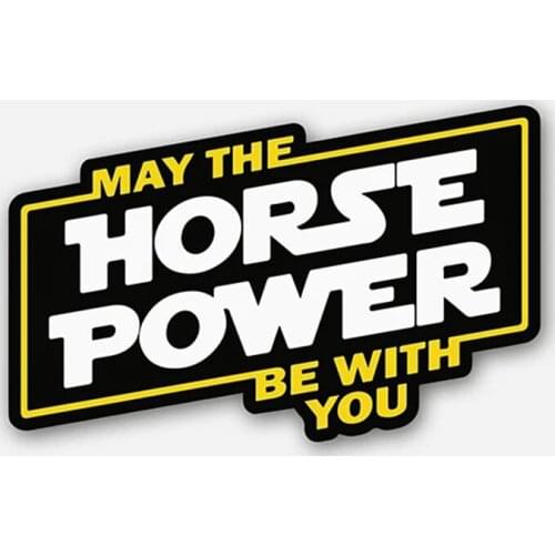 S40560# Various Sizes Self-adhesive PVC Decal Horse Power Car Sticker Waterproof Auto Decors on Bumper Rear Window