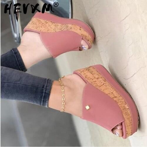 Wedge Slippers Women Shoes 2021 Summer Peep Toe Sandals Fashion Platform Slippers Outdoor Casual Flip Flops Sandalias De Mujer