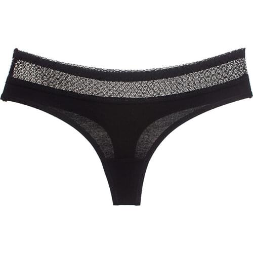 Womens transparent underwear sexy temptation cotton hollow lace low waist seamless teen girls briefs thong lot culotte femme XL