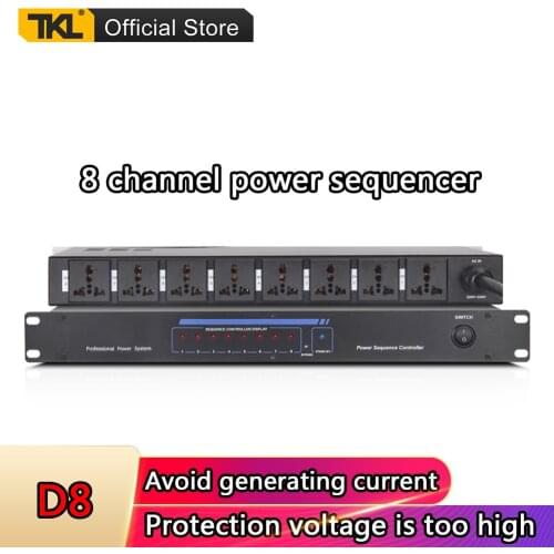 TKL 8 Channel Power sequence controller professional power sequencer Audio Sequencer overcurrent protection
