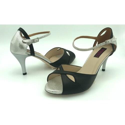 Sexy Flamenco Dance Shoes Argentina Tango Shoes pratice shoes Party shoes T628284GSBS Leather Hard Sole 7.5cm 9cm heel available