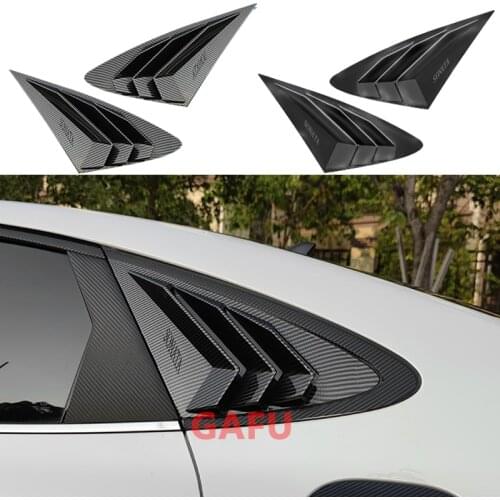 For Hyundai Sonata DN8 2021 2020 ABS Chrome Rear Window Spoiler Side Cover Tail Triangle Trim Car Accessories