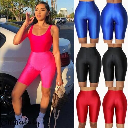 Women Bike Shorts Summer Cycling Basic Stretch Short Solid Black Shorts For Women Clothing Female Pantalones Sweatpants Strike