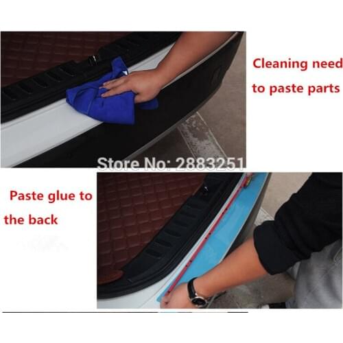 1PC Car Styling Door Sill Guard Rear Bumper Protector Strip for SEAT cover leon ibiza altea alhambra heater seatpost accessories