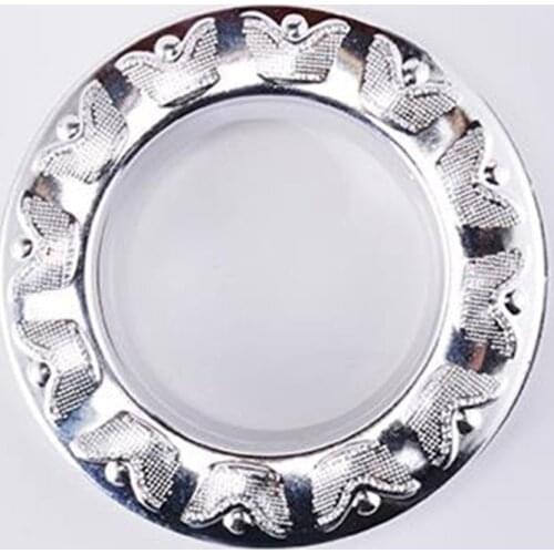 45 sets/lot High quality Plastic silver Curtain accessories ring roman grommet for curtains hole-digging circle cortinas