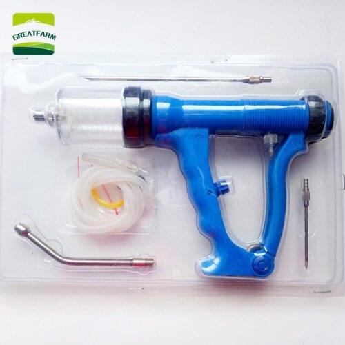 50ml blue continuous syringe drench animals pig chicken dosing device livestock high quality plastic Veterinary dosing device