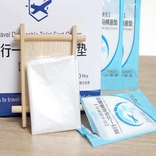 50Pcs/Pack Disposable Toilet Seat Cover Mat 100% Waterproof Toilet Paper Pad For Travel Outdoor Camping Bathroom Tools